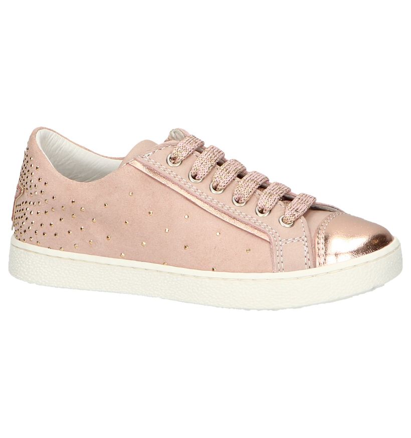 Roze Rits/Veterschoenen Bana & Co in daim (246952)