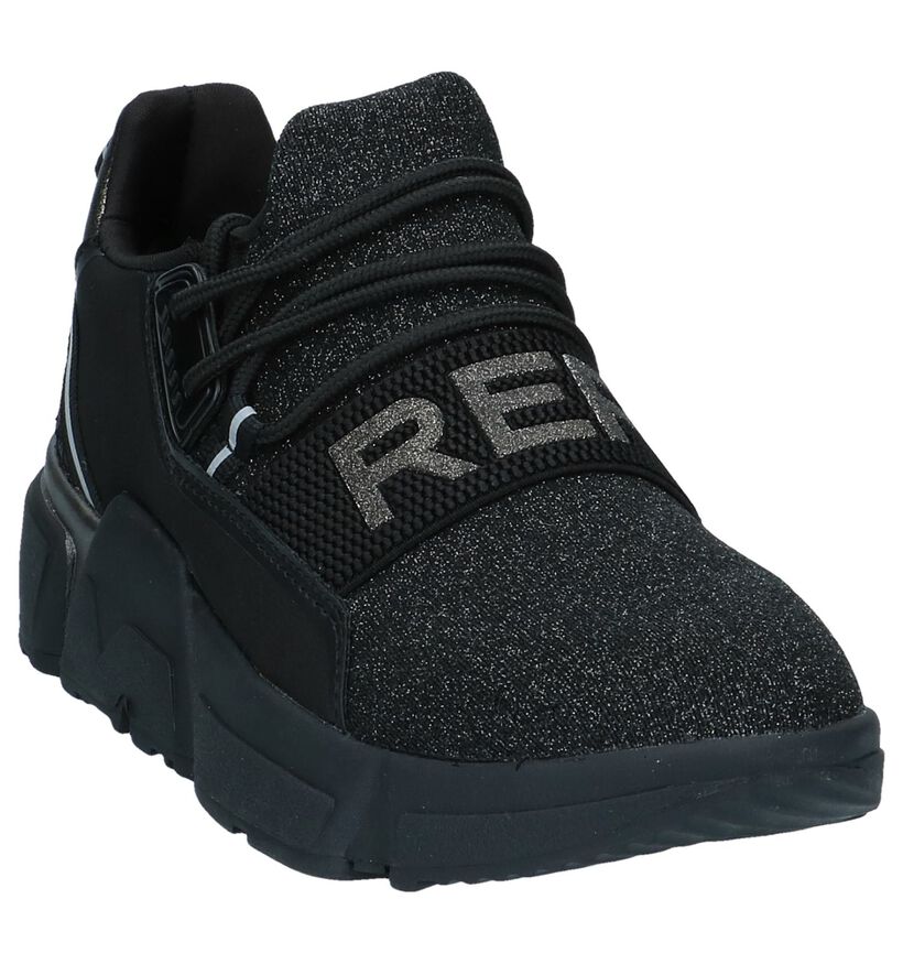 Replay Zwarte Slip-on Sneakers in stof (231605)