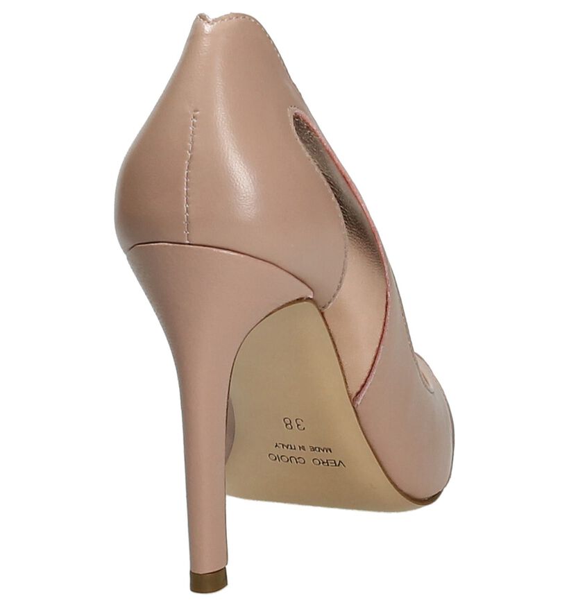 Klassieke Pumps Rose Gold Via Roma in leer (176833)