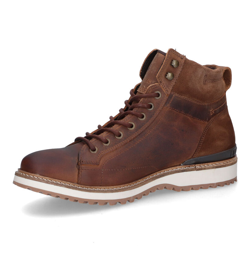 Lumberjack Aaron Bottines en Cognac en cuir (314105)
