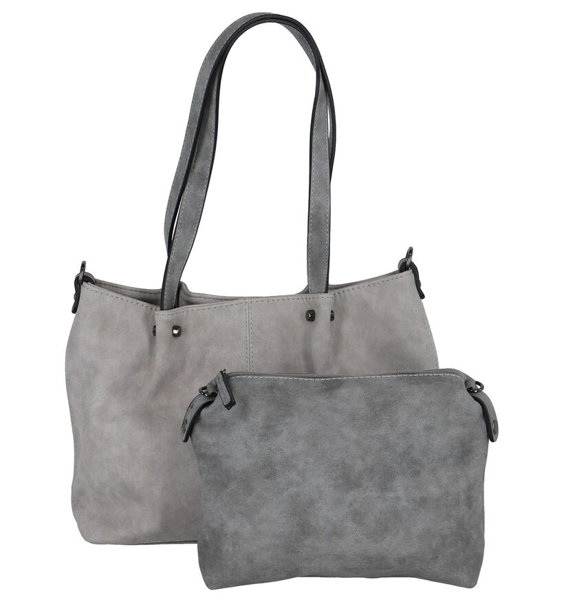 Emily & Noah Grijze Bag in bag Schoudertas in kunstleer (282172)