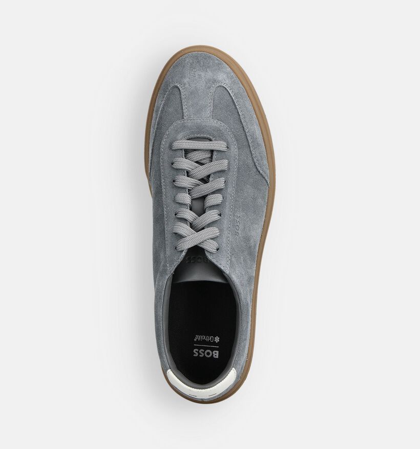 BOSS Kieran Grijze Veterschoenen voor heren (359087) - geschikt voor steunzolen