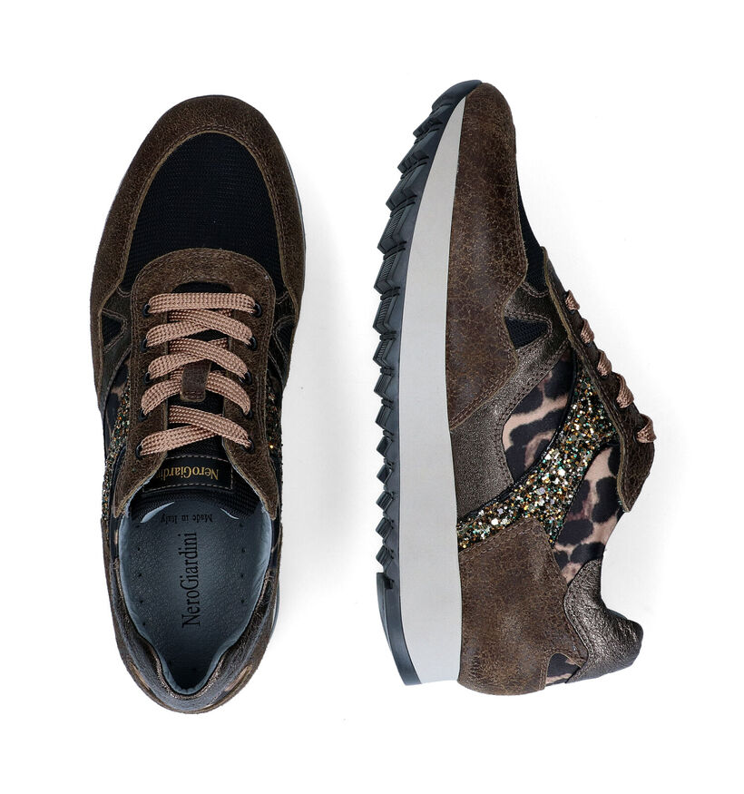 NeroGiardini Kaki Sneakers in nubuck (296625)
