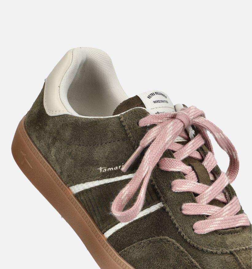 Tamaris Olijfgroene Sneakers voor dames (376664) - geschikt voor steunzolen