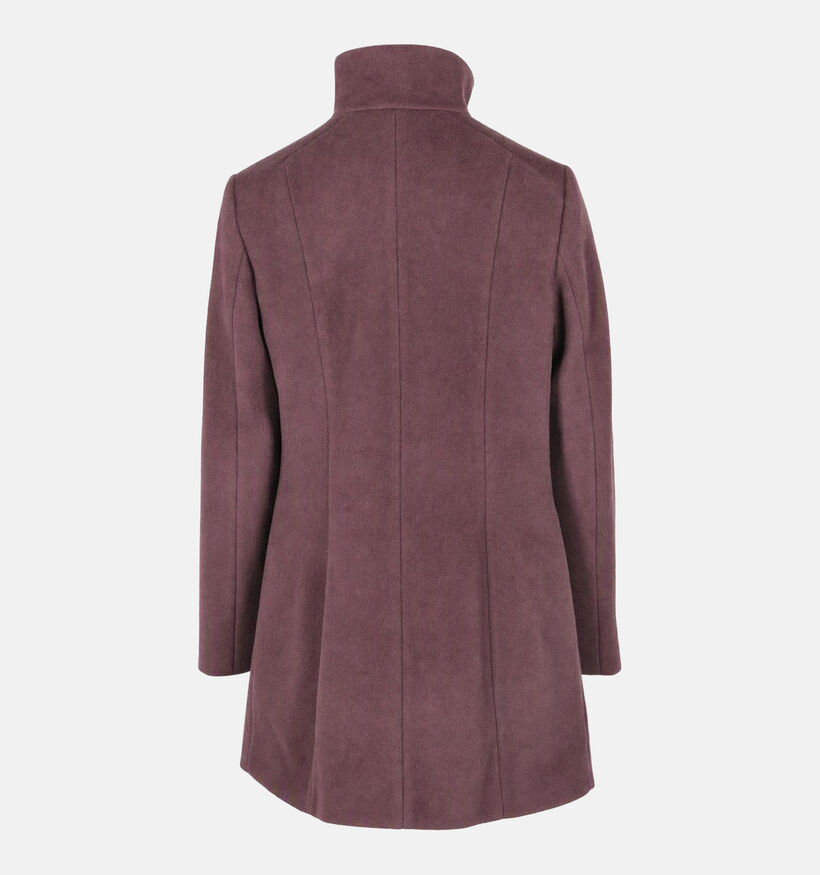 Barbara Lebek Bordeaux Halflange Jas met Hoge Kraag voor dames (380683)