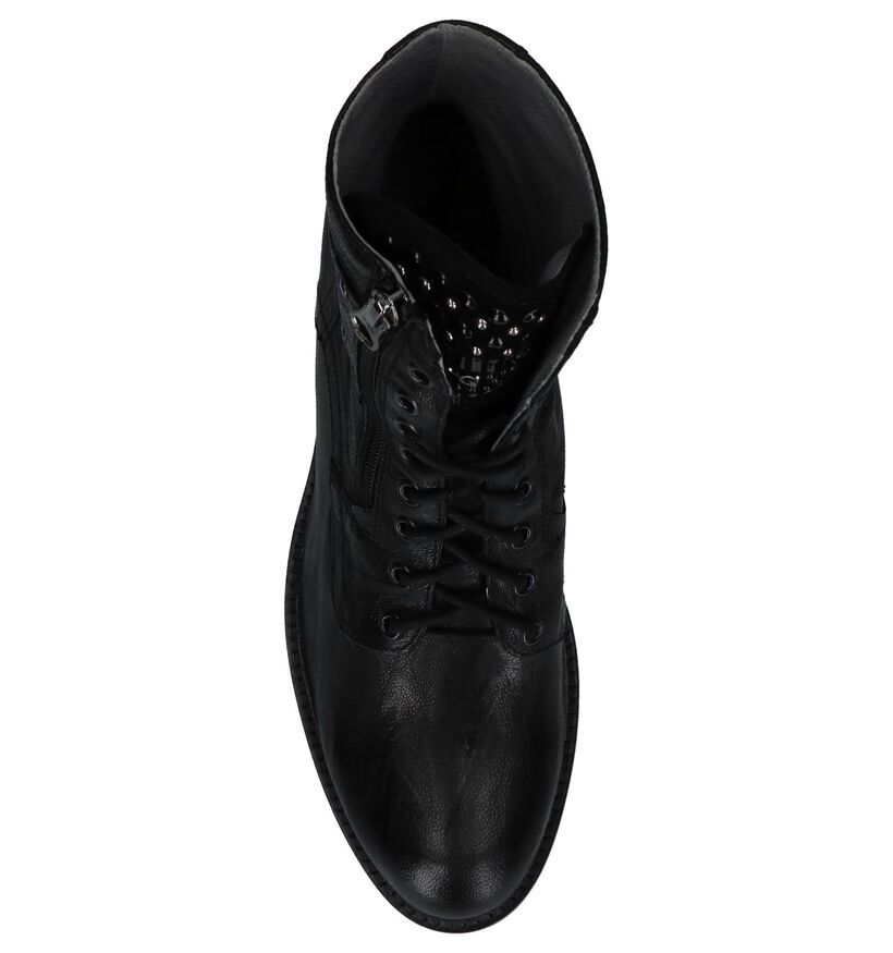 NeroGiardini Zwarte Boots met Rits en Veter in leer (226514)