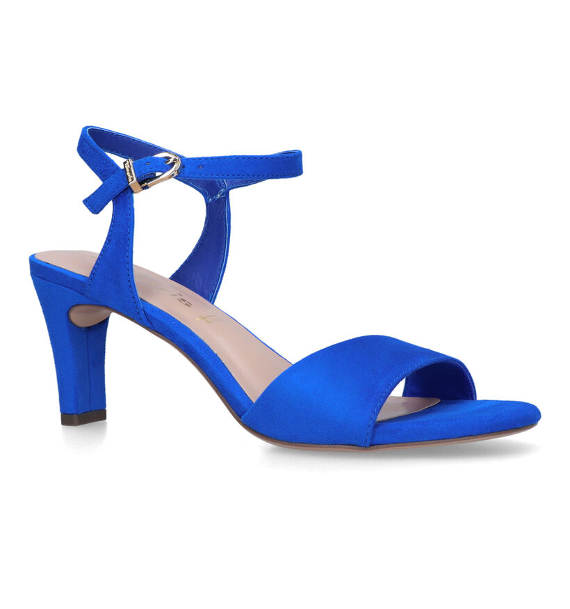 Tamaris Sandales à talons en Bleu en textile (322269)
