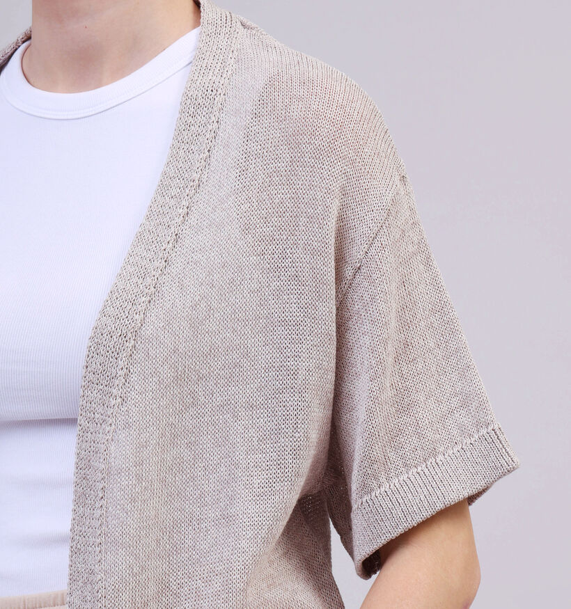 JDY Shine Beige Tricot kimono voor dames (353262)