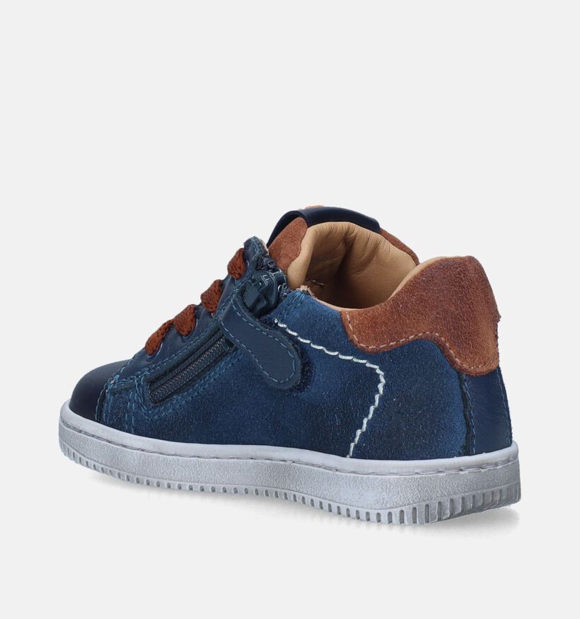 STONES and BONES Nepo Bottines en Bleu pour garçons (345968) - pour semelles orthopédiques