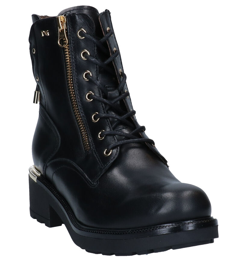 NeroGiardini Boots à lacets en Noir en cuir (296633)