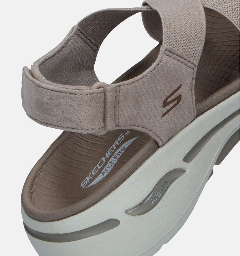 Skechers Go Walk Arch Fit Taupe Sandalen voor dames (342432)