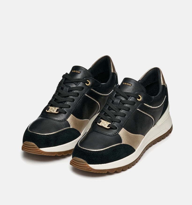 Geox Desya Baskets en Noir/Or pour femmes (360126) - pour semelles orthopédiques