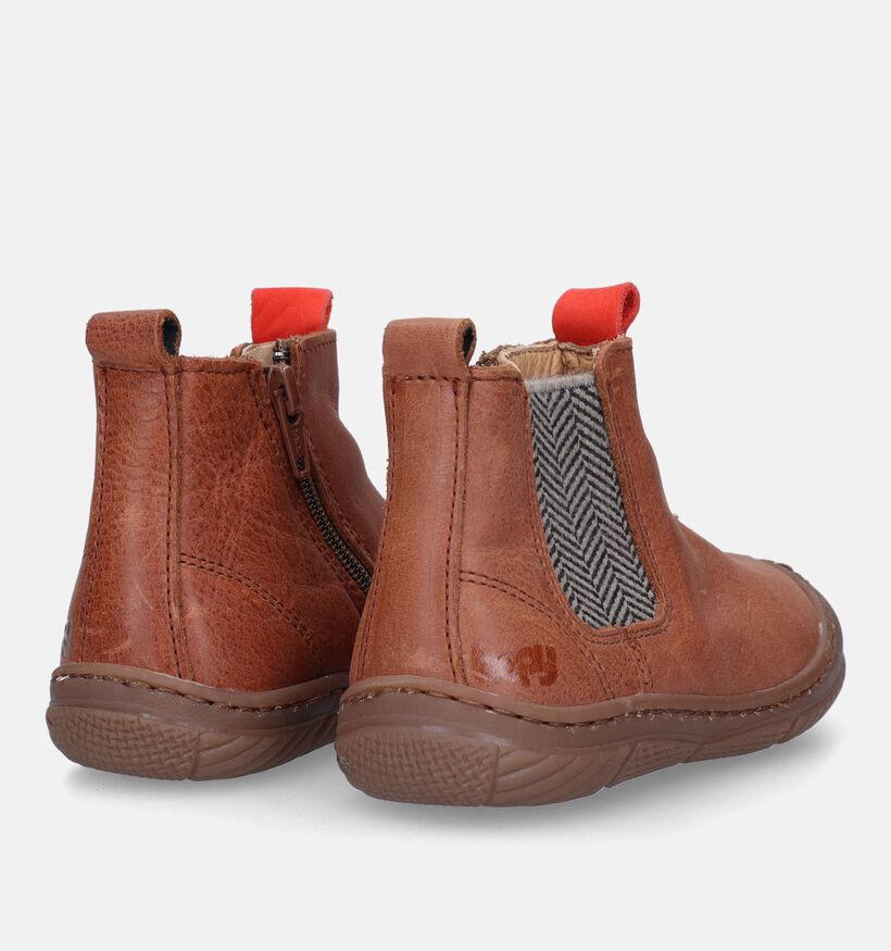 Bopy Jakar Cognac Baby Chelsea Boots voor meisjes, jongens (332189) - geschikt voor steunzolen