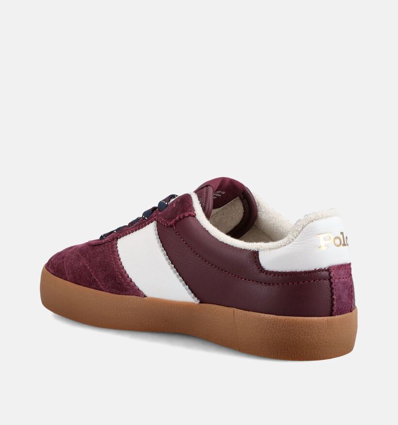 Polo Ralph Lauren Court Bordeaux Sneakers voor dames (377214) - geschikt voor steunzolen