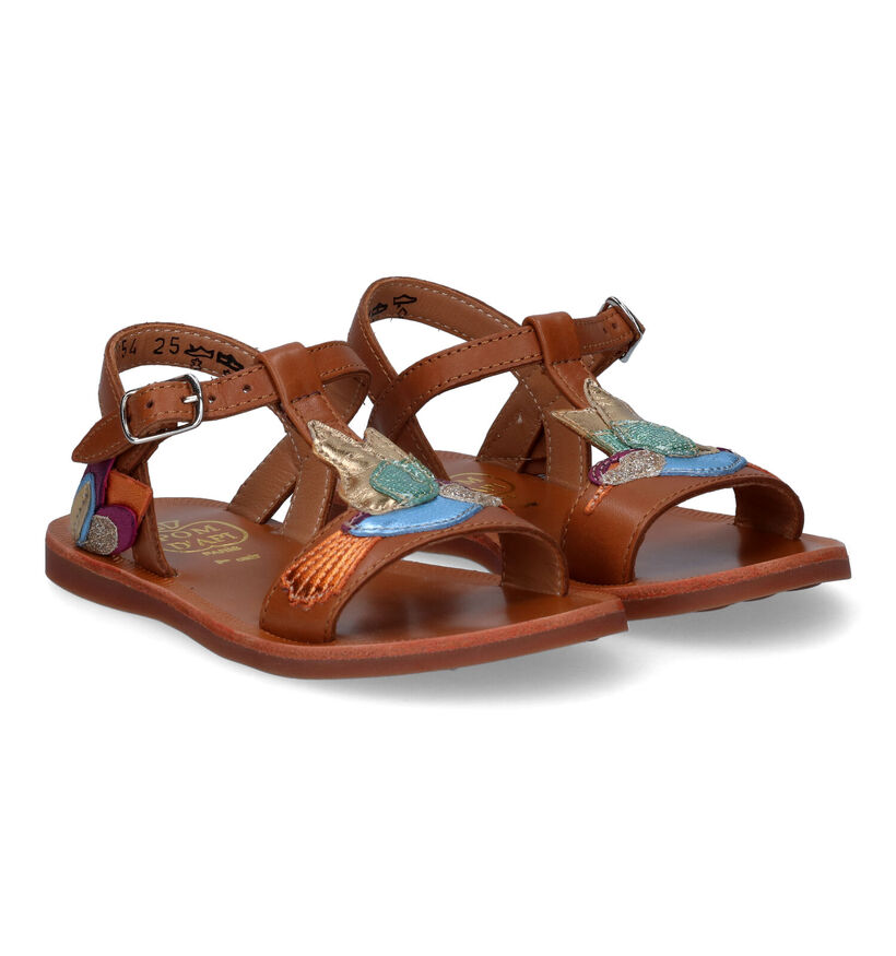 Pom d'Api Plagette Colibri Cognac Sandalen voor meisjes (304786)