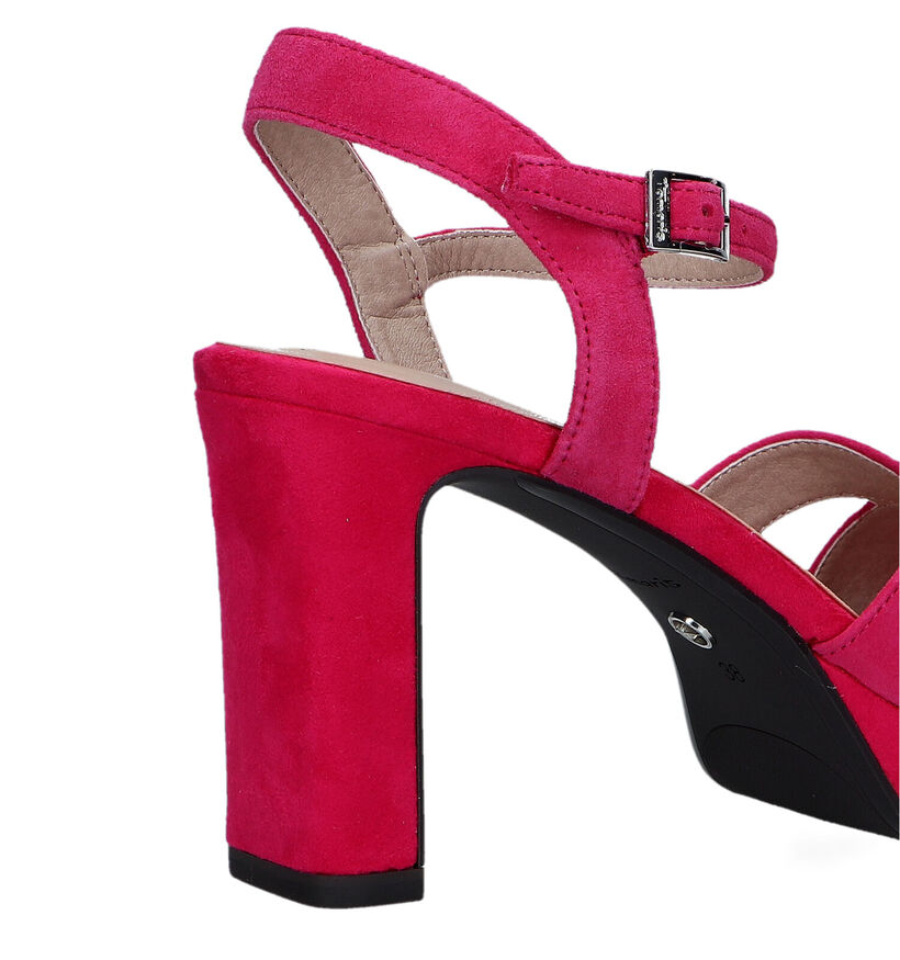 Tamaris Sandales à talons en Rose fuchsia pour femmes (322331)