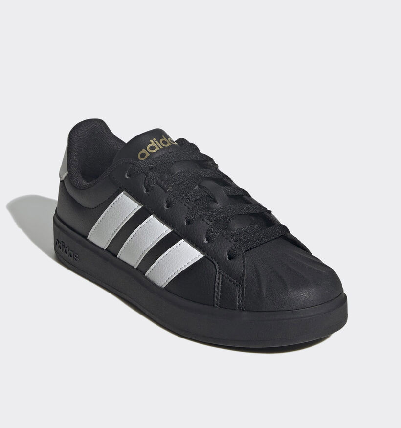 Adidas Streettalk J Baskets basses en Noir pour gar&ccedil;ons (372695) - pour semelles orthop&eacute;diques