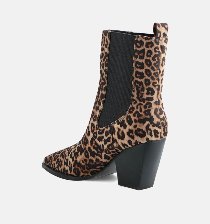 Poelman Bottines à imprimé léopard en Marron Poelman Bottines à imprimé léopard en Marron pour femmes (373798)