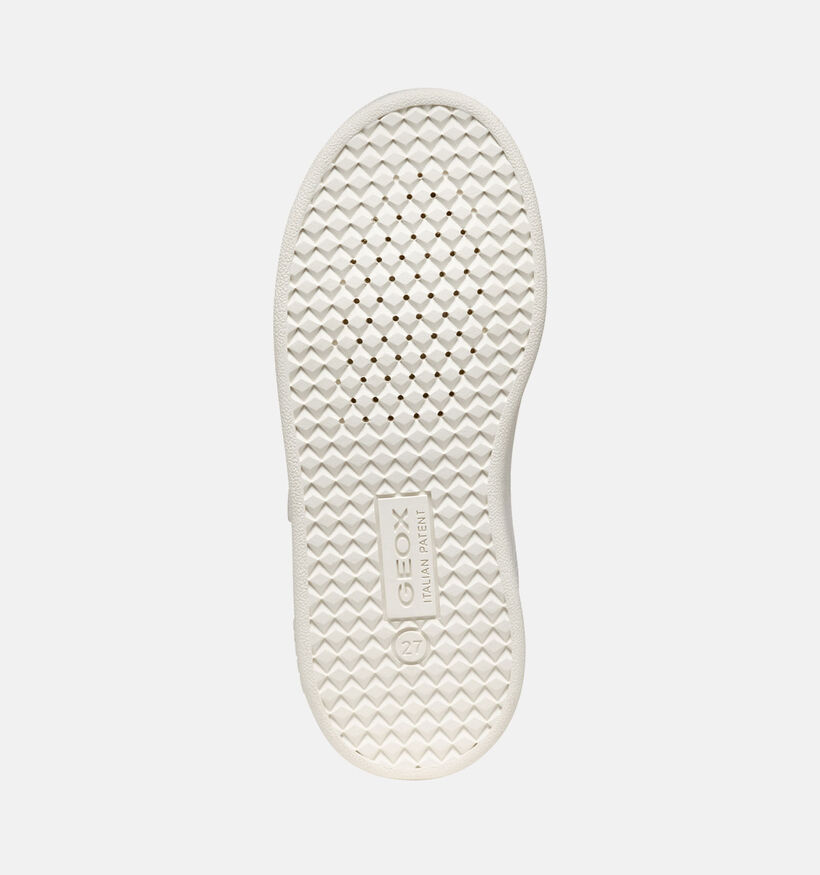 Geox Eclyper Chaussures à scratch en Blanc pour garçons (356394) - pour semelles orthopédiques