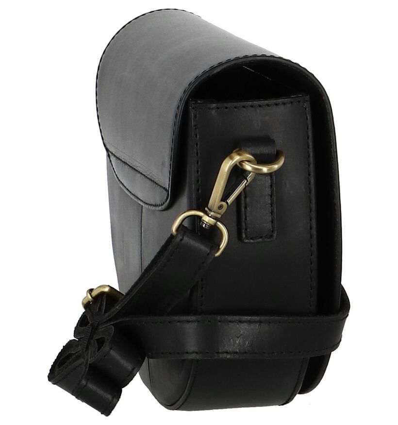 Zwarte Crossbody Tas met Afneembare Riem Hampton Bays in leer (239037)