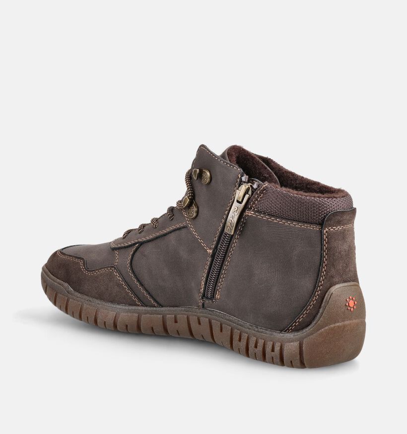 Relife Donkerbruin Boots met Veter en Rits voor heren (377672) - geschikt voor steunzolen