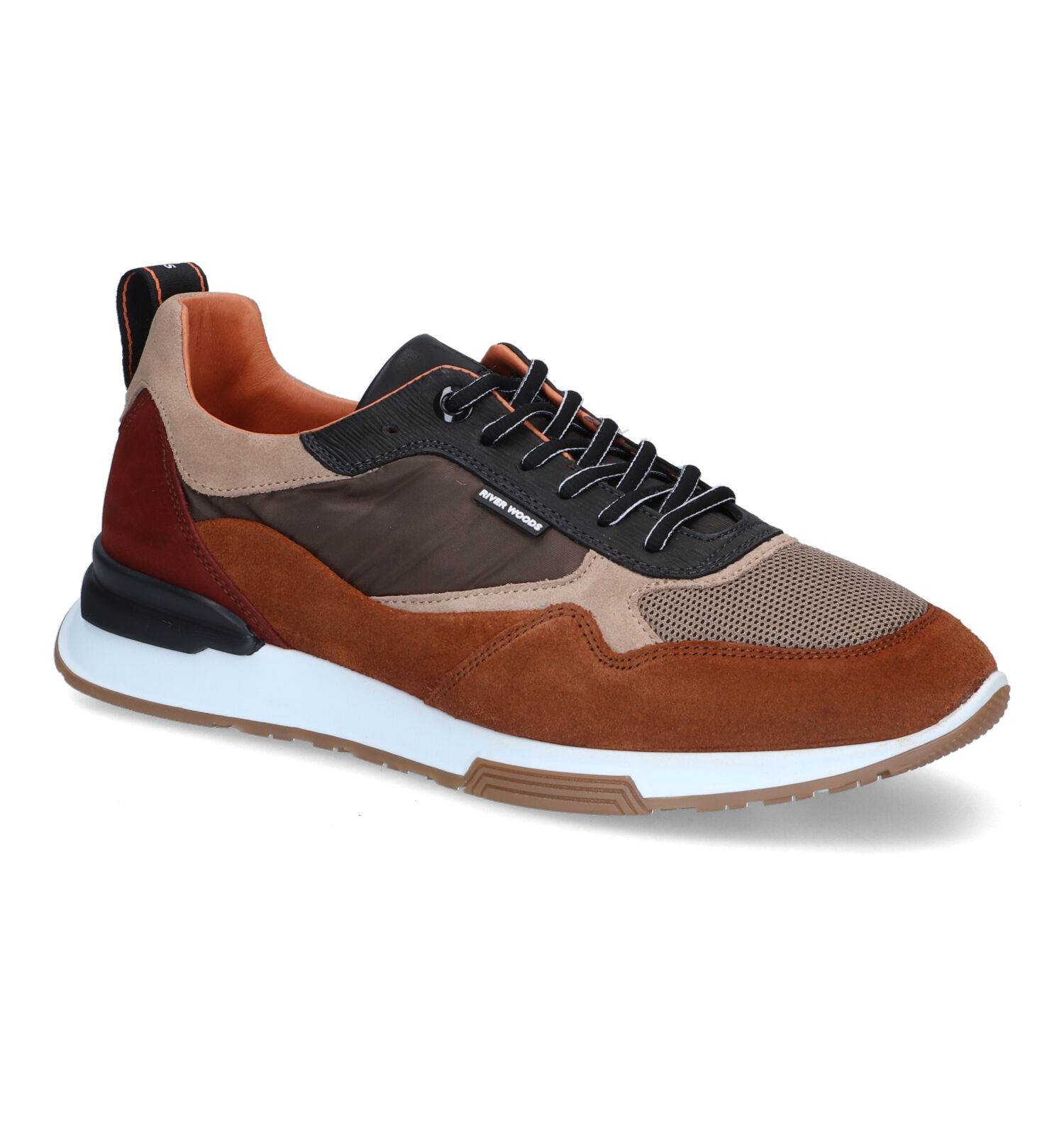 River Woods Gerrit Cognac Veterschoenen Heren Lage schoenen Online op TORFS.BE