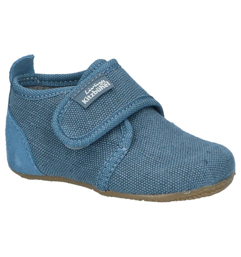 Living Kitzbühel Pantoufles fermées en Bleu clair en cuir (216021)