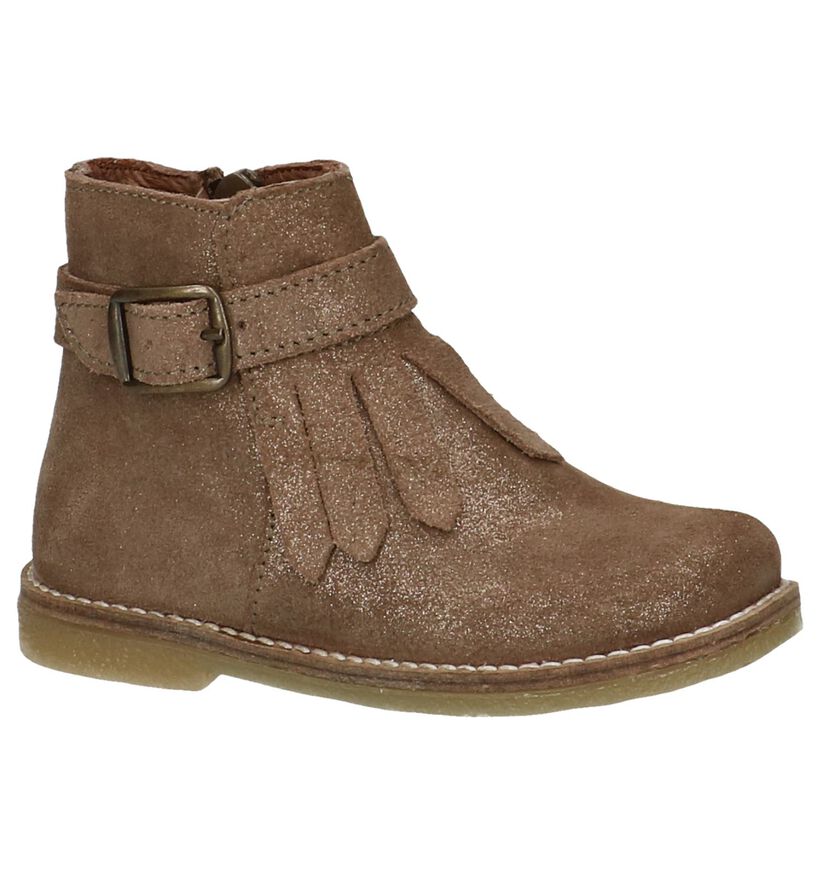 Milo & Mila Bottes basses en Taupe en daim (200450)