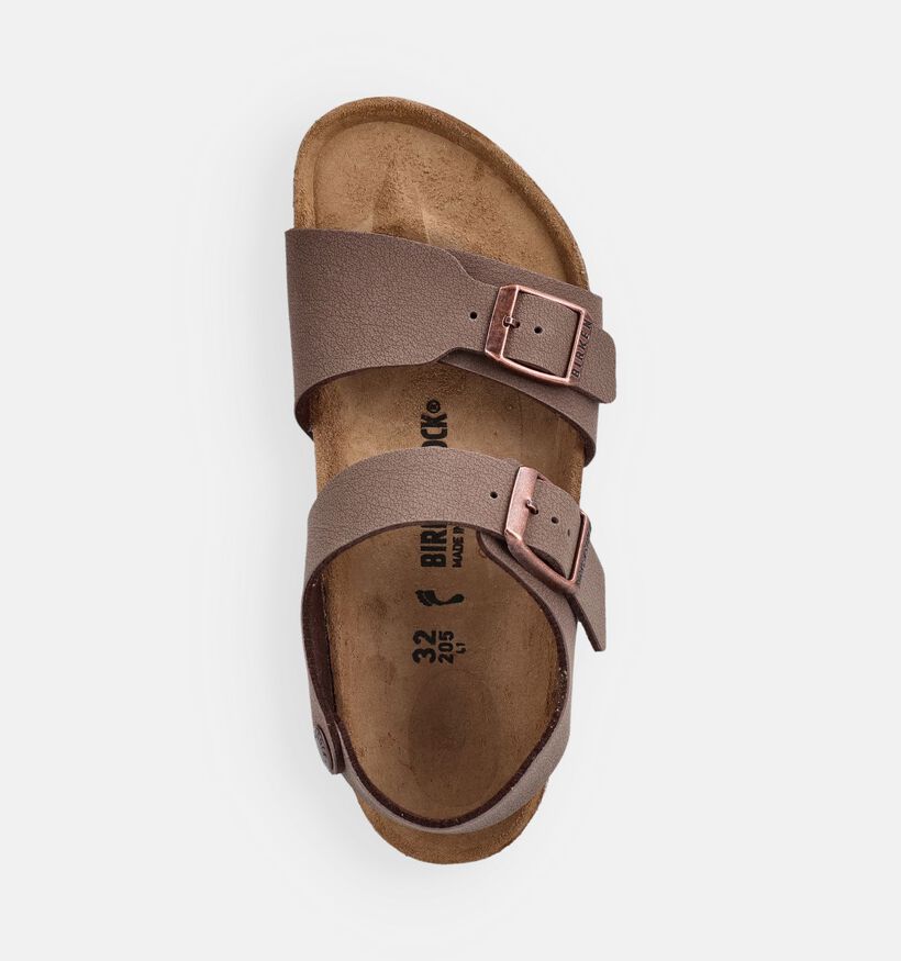 Birkenstock New York Sandales en Marron pour filles, gar&ccedil;ons (368287)