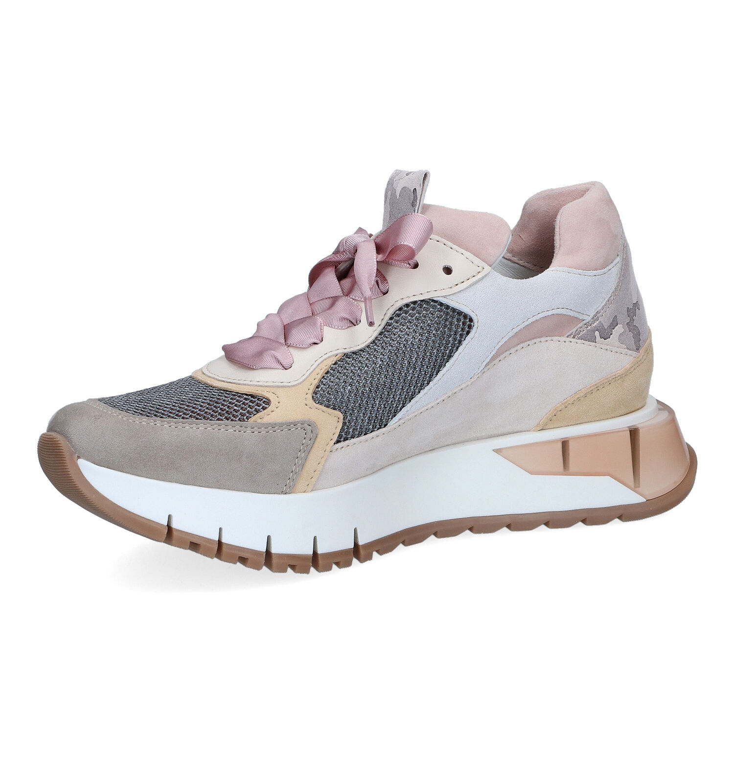 Softwaves Roze Veterschoenen Dames Sneakers Online op TORFS.BE