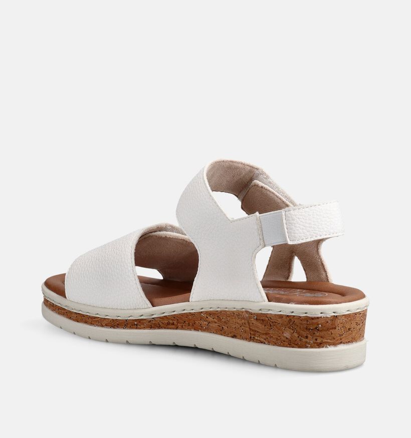 Rieker Witte Sandalen met hak voor dames (370395)