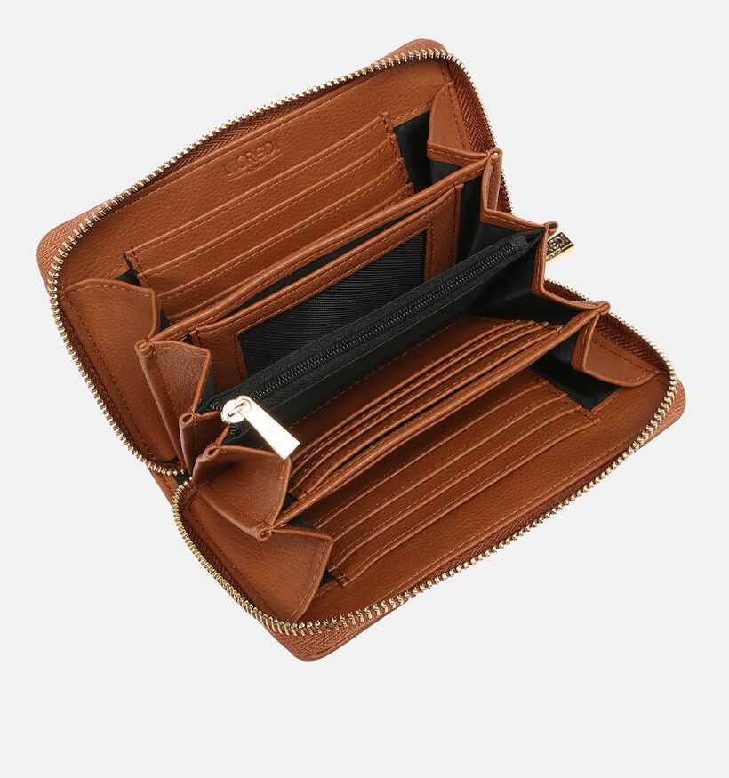 L.Credi Filippa Cognac Ritsportemonnee voor dames (356601)