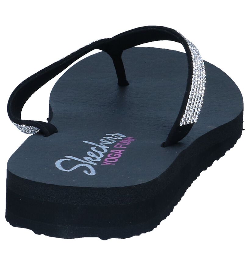 Zwarte Teenslippers Skechers Meditation Chill in kunstleer (240502)