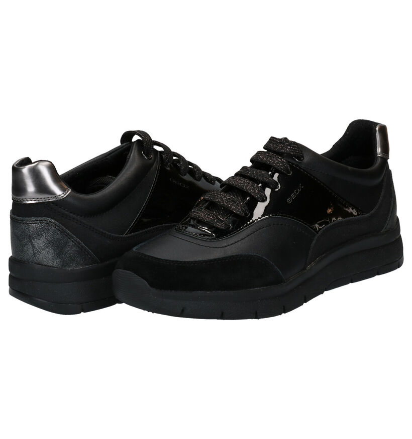 Geox Callyn Chaussures à Lacets en Noir en cuir (277060)