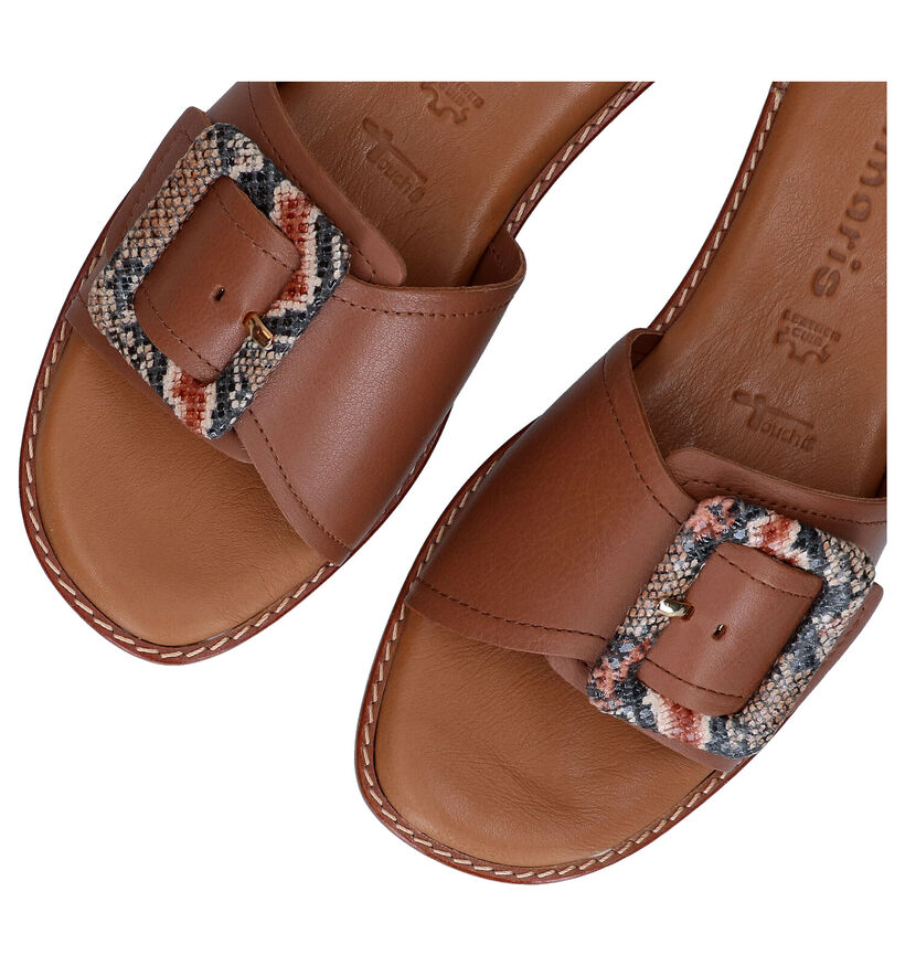 Tamaris Touch it Cognac Slippers in leer (291603)