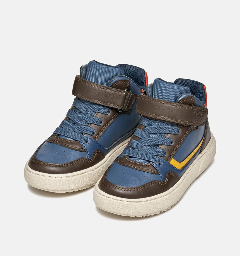 Geox Theleven Blauwe/Bruine Sneakers voor jongens (360368) - geschikt voor steunzolen