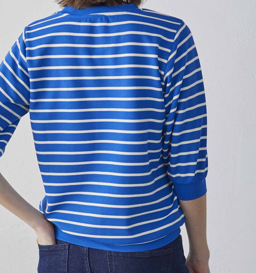 SISTERS POINT Eliso Pull rayé en Bleu pour femmes (363311)