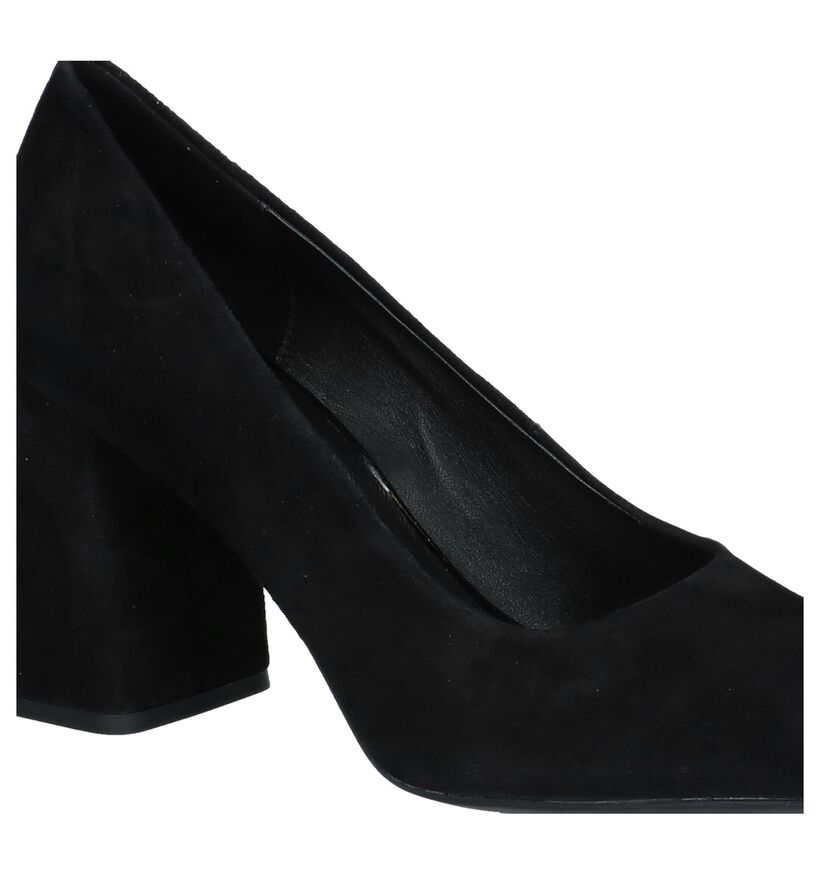 Geox Zwarte Pumps met Blokhak in daim (225563)