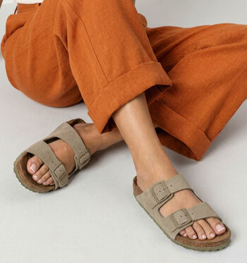 Birkenstock Arizona Slippers New Beige/Faded Khaki/Graceful Taupe