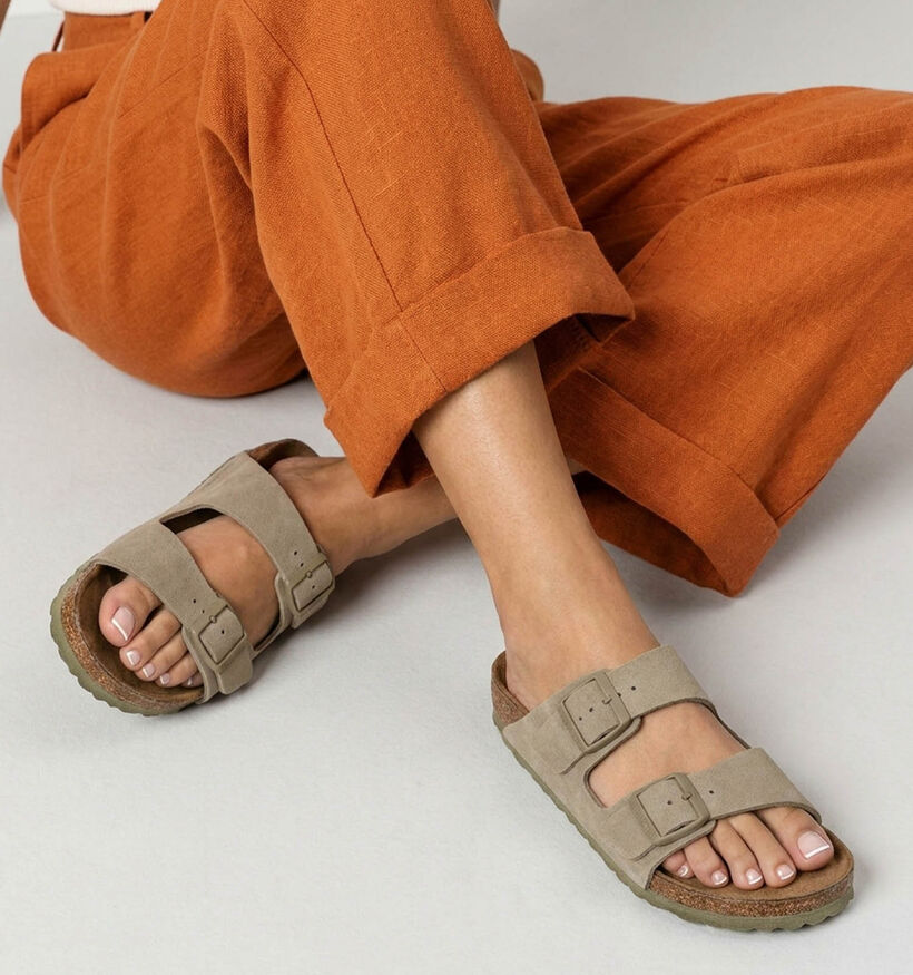 Birkenstock Arizona Groene Slippers voor dames (368495)