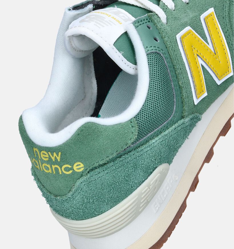 New Balance WL 574 Baskets en Vert pour femmes (349411) - pour semelles orthopédiques