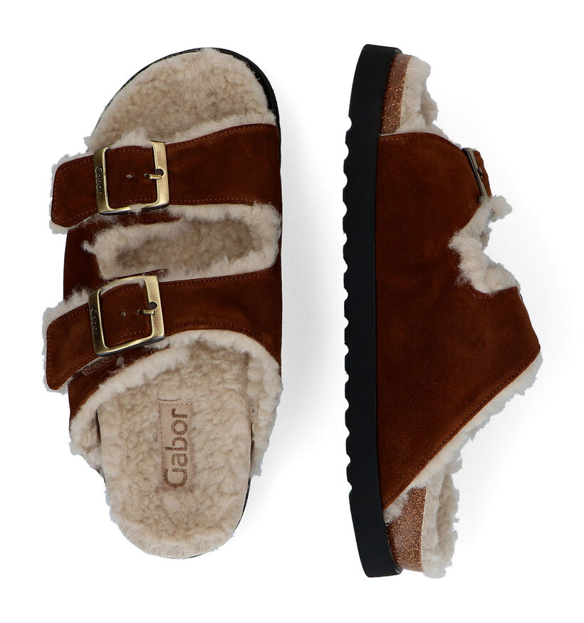 Gabor Cognac Slippers in daim (300237)