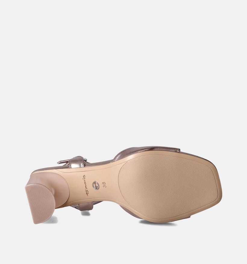 Tamaris Sandales avec talon en Or rose pour femmes (354387)