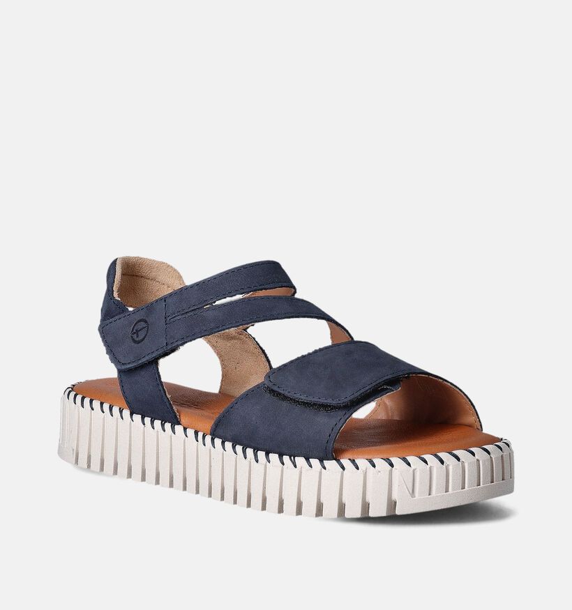Tamaris Blauwe Platte Sandalen voor dames (354402)