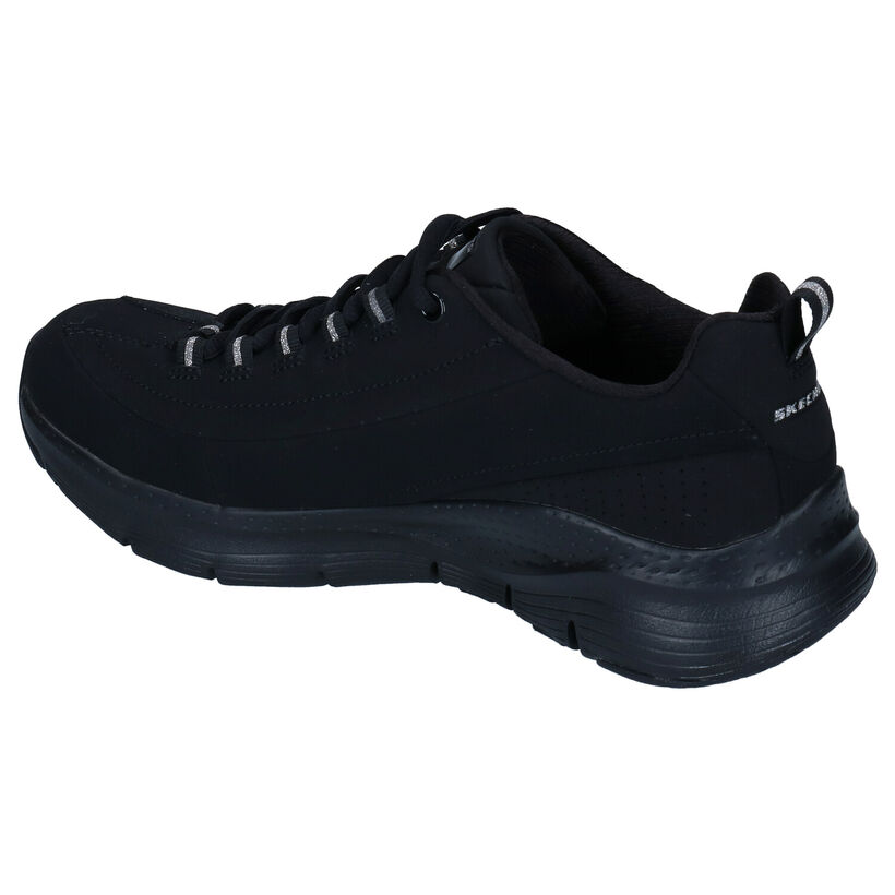 Skechers Arch Fit Zwarte Sneakers in stof (293948)