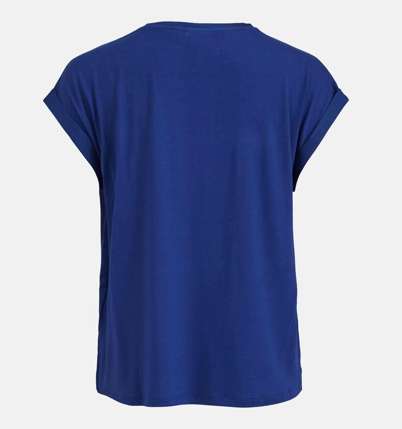 Vila Ellette T-shirt en satin en Bleu pour femmes (345354)