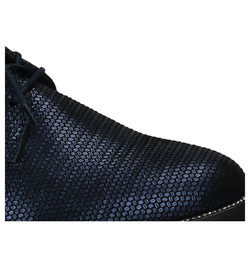 Softwaves Chaussures à lacets en Bleu foncé en daim (233070)