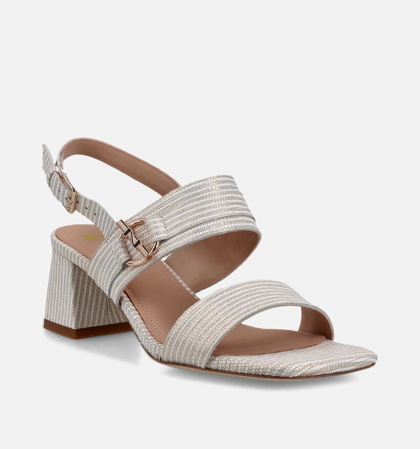 Nathan-Baume Lux Sandales &agrave; talons en Or pour femmes (372245)