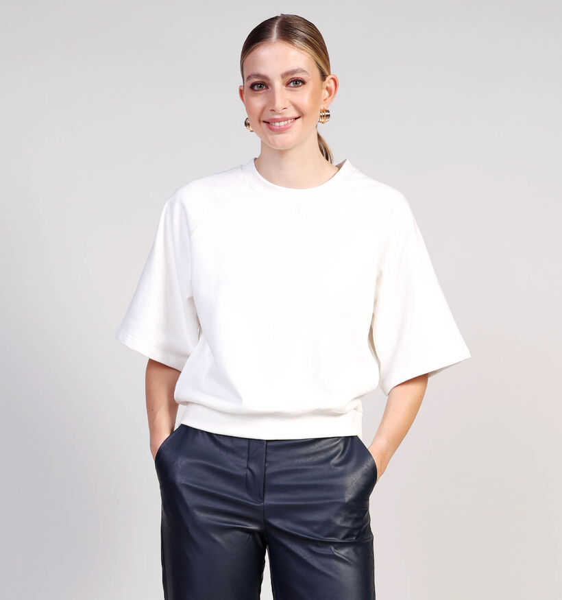 Minus MSPilar Gots Sweatshirt en Blanc pour femmes (361736)