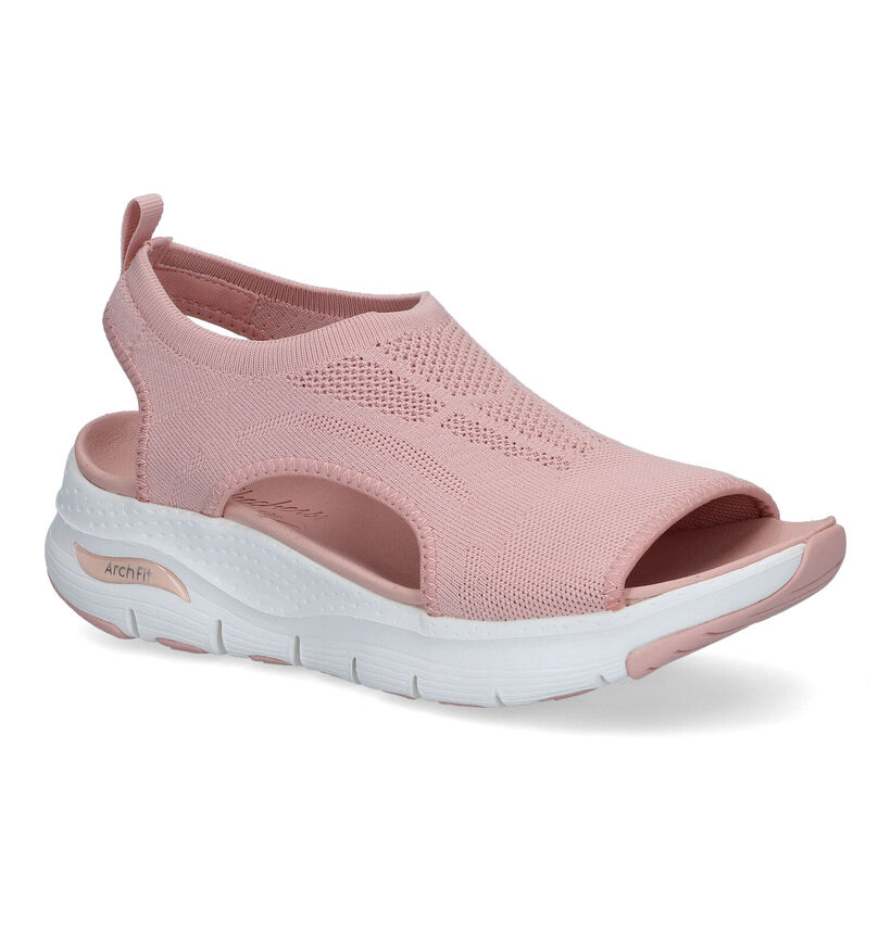 Skechers Arch Fit City Catch Sandales en Rose en textile (305305)